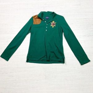 Polo by Ralph Lauren size 12-14 green long sleeve